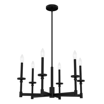 Briargrove Single Tier Chandelier Lighting Hunter Matte Black 