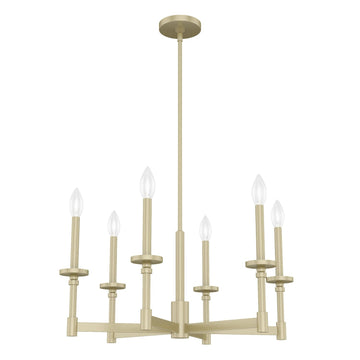 Briargrove Single Tier Chandelier Lighting Hunter Modern Brass - None 