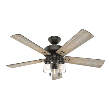 Bryn with LED 52 in Ceiling Fans Hunter Noble Bronze - Barnwood 