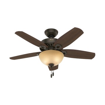 Builder Toffee with Light 42 inch Ceiling Fans Hunter New Bronze - Brazilian Cherry 