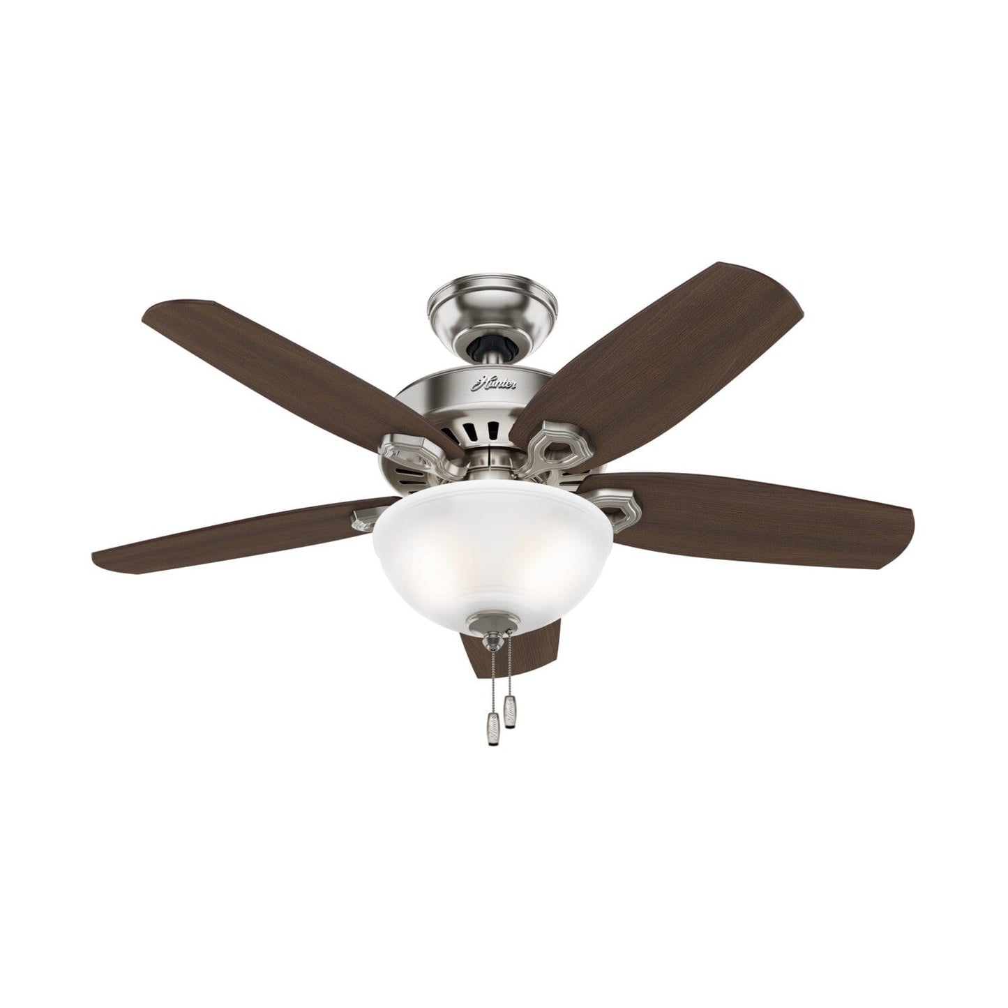 Builder with Light 42 inch Ceiling Fans Hunter Brushed Nickel - Brazilian Cherry 