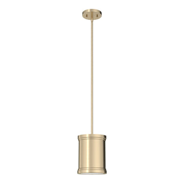 Capshaw 1 Light Pendant Lighting Hunter Alturas Gold - Painted Cased White 