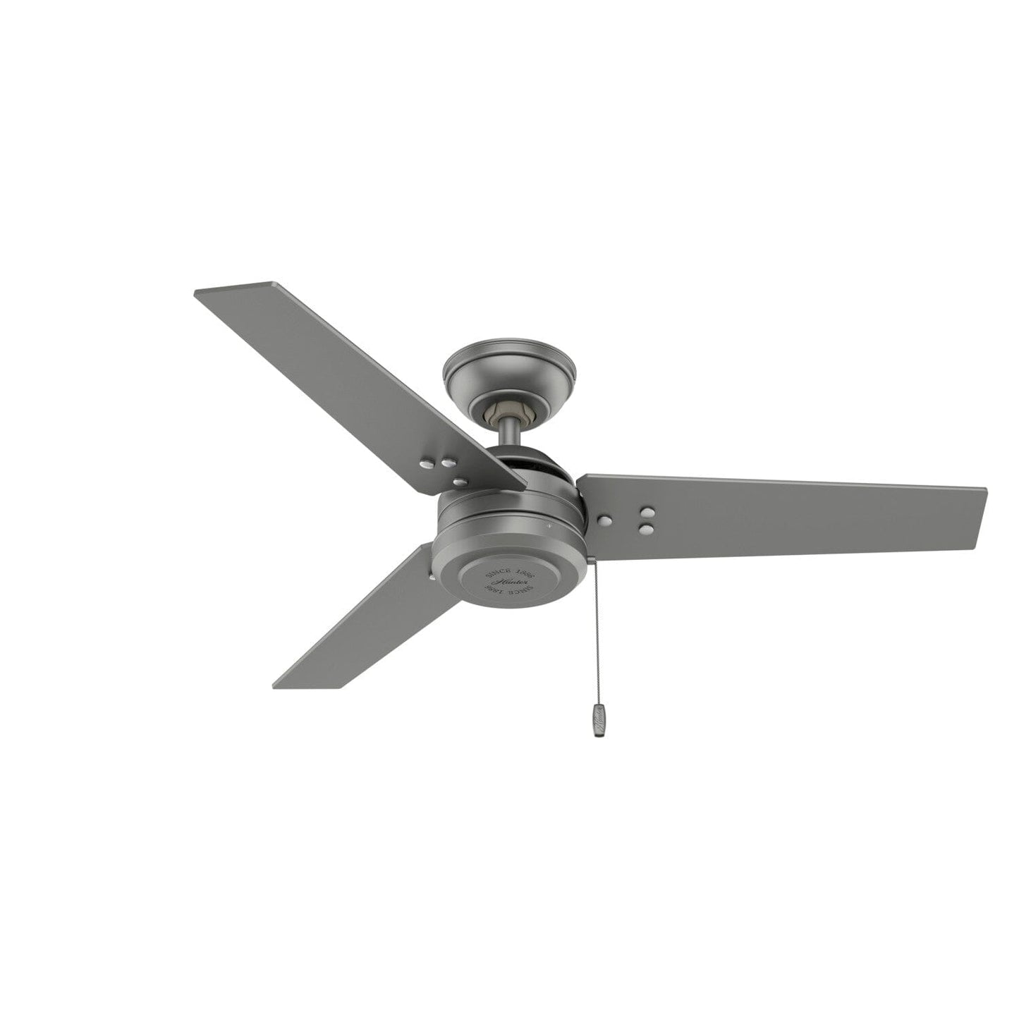 Cassius Outdoor 44 inch Ceiling Fans Hunter Matte Silver - Roasted Maple 