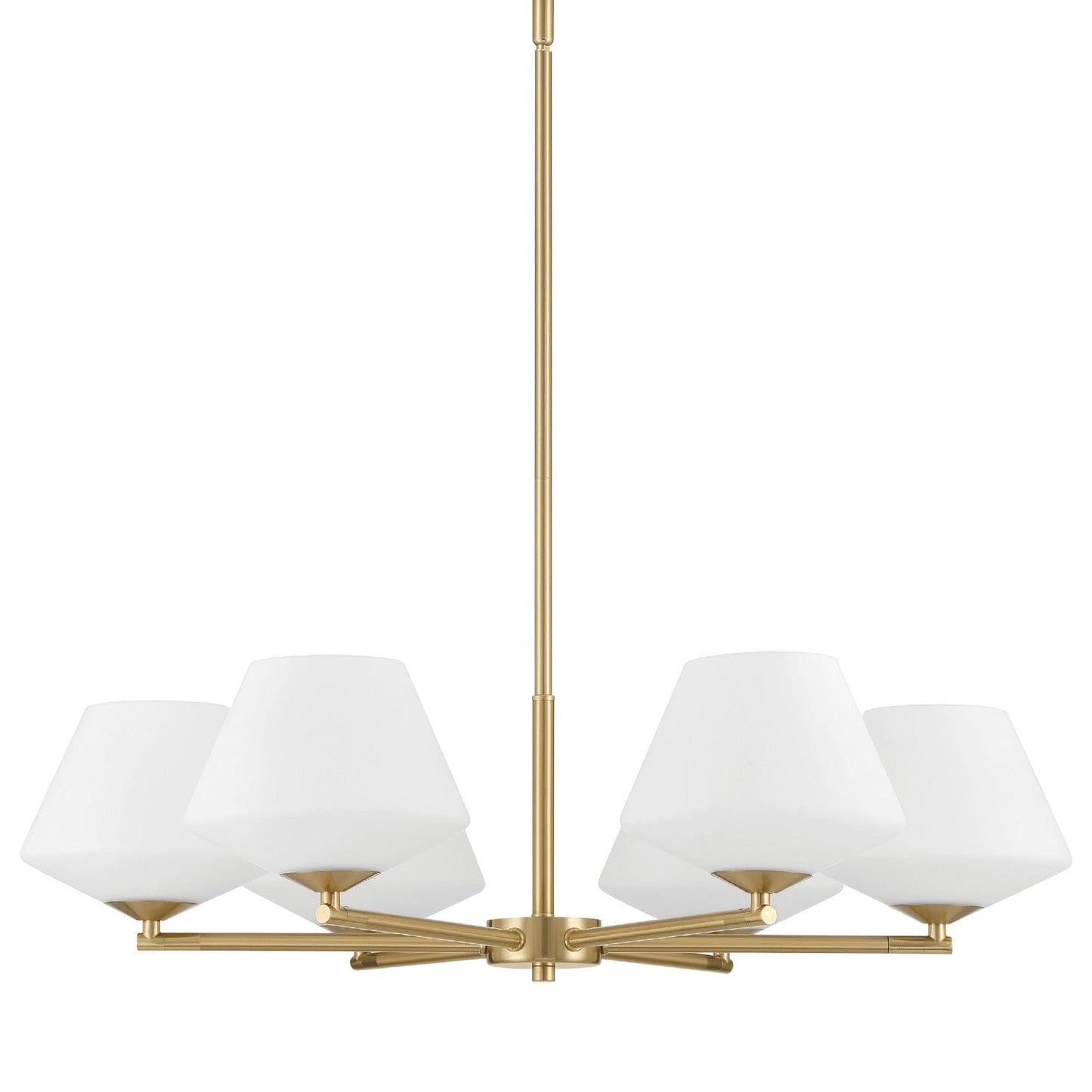 Celestial Valley 6 Light Medium 27 Inch Chandelier Lighting Hunter Alturas Gold - Cased White 