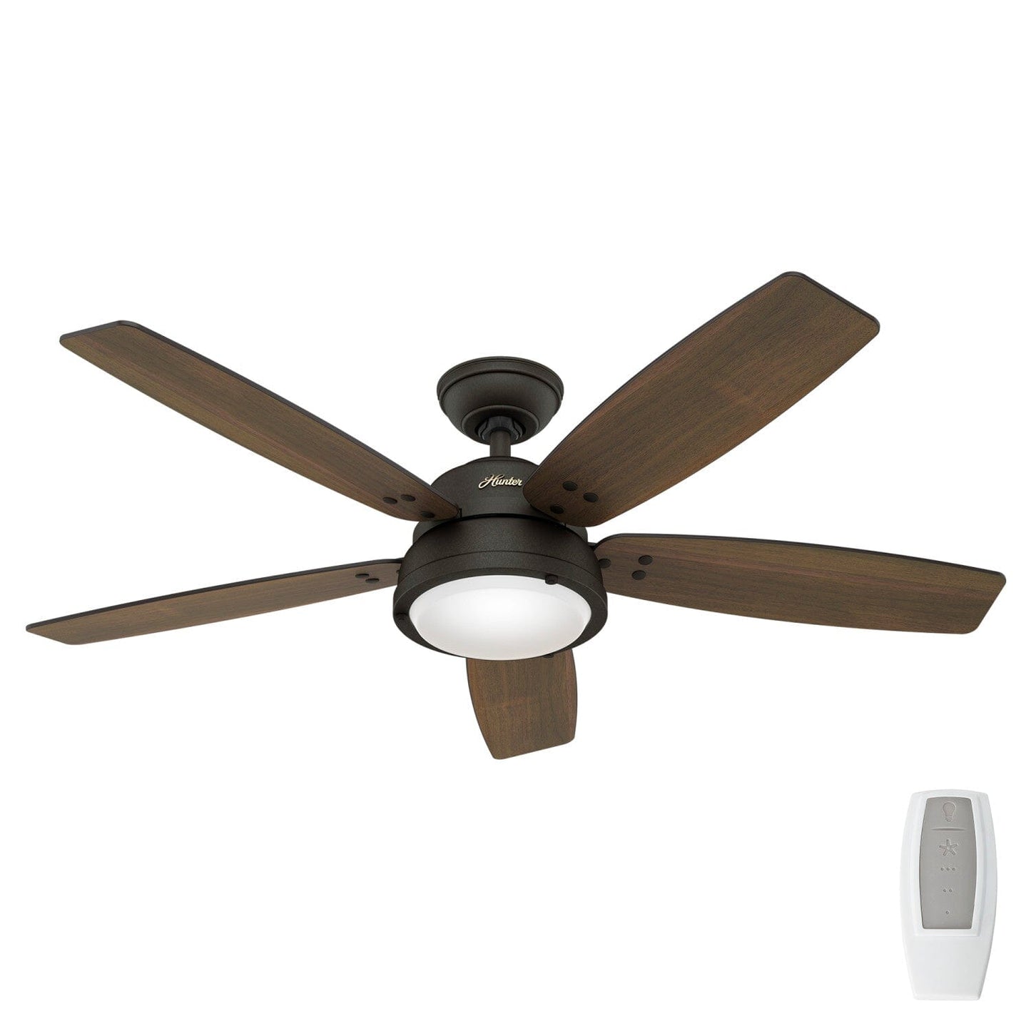 Channelside Outdoor with Light 52 inch Ceiling Fans Hunter Noble Bronze - Grey Pine 