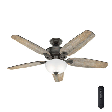 Channing with LED Light 54 inch Ceiling Fans Hunter Noble Bronze - Dark Walnut 