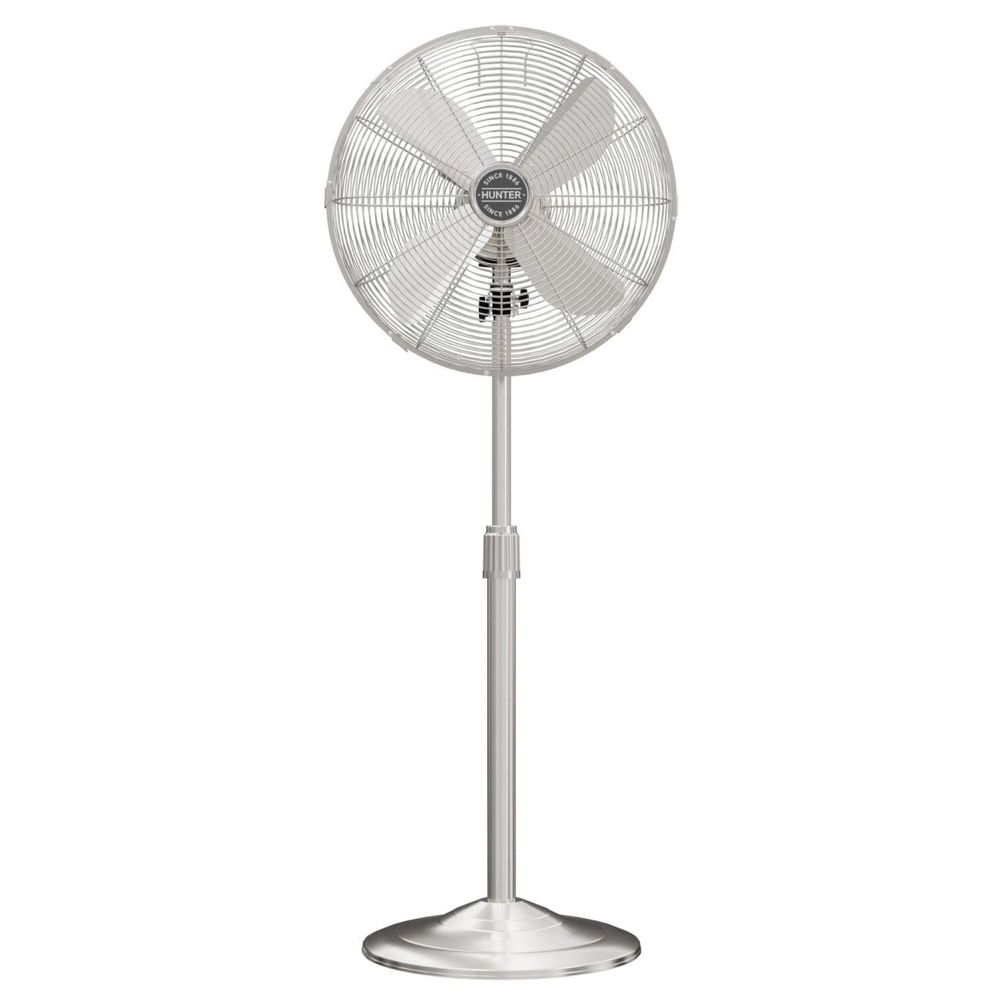Classic S16 Oscillating Standing Fan Adjustable Height 16 Inch 3 speeds Portable Fans Hunter Brushed Nickel 