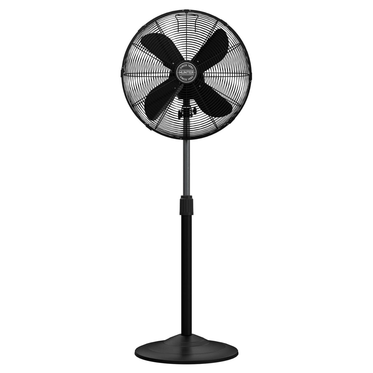 Classic S16 Oscillating Standing Fan Adjustable Height 16 Inch 3 speeds Portable Fans Hunter Matte Black 