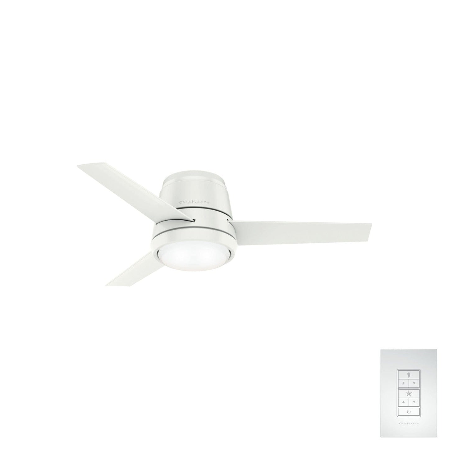 Commodus with LED Light 44 inch Ceiling Fans Casablanca Fresh White - Fresh White 