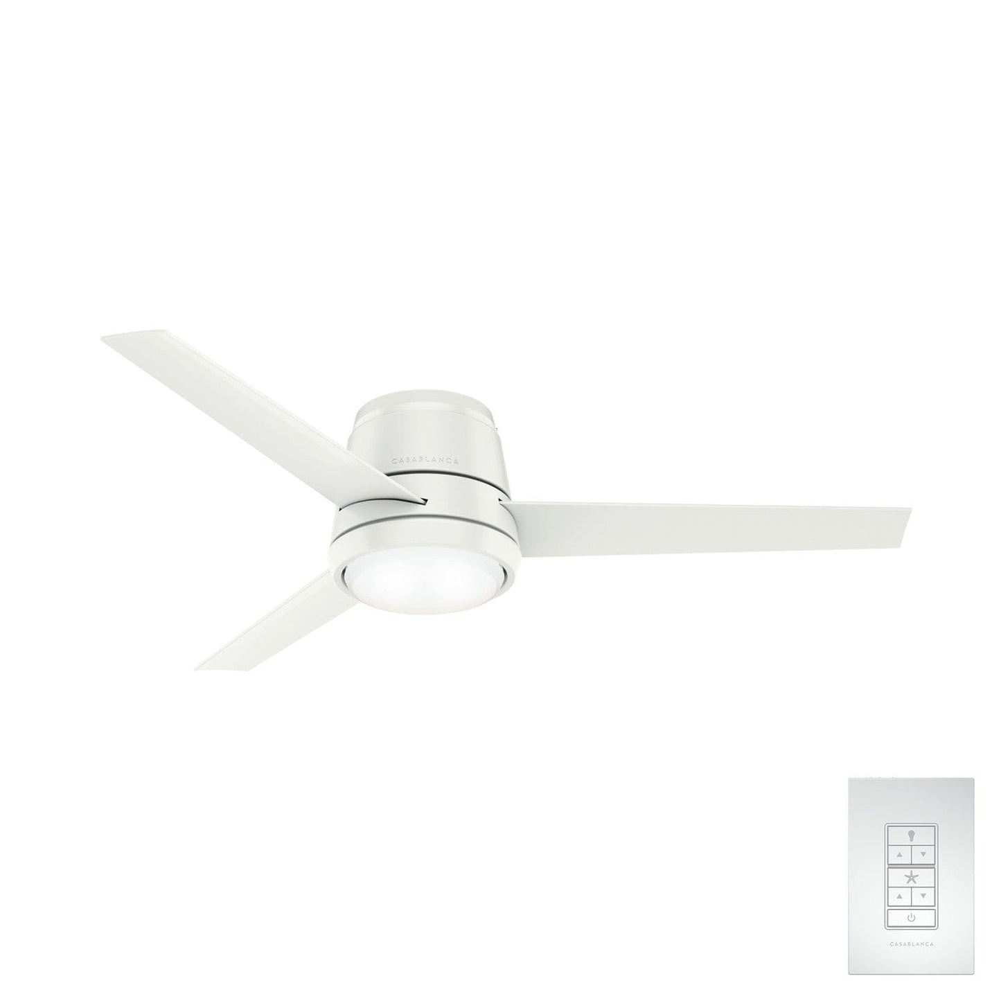 Commodus with LED Light 54 inch Ceiling Fans Casablanca Fresh White - Fresh White 