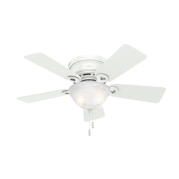 Conroy Low Profile Swirled Marble with Light 42 inch Ceiling Fans Hunter Snow White - Snow White 