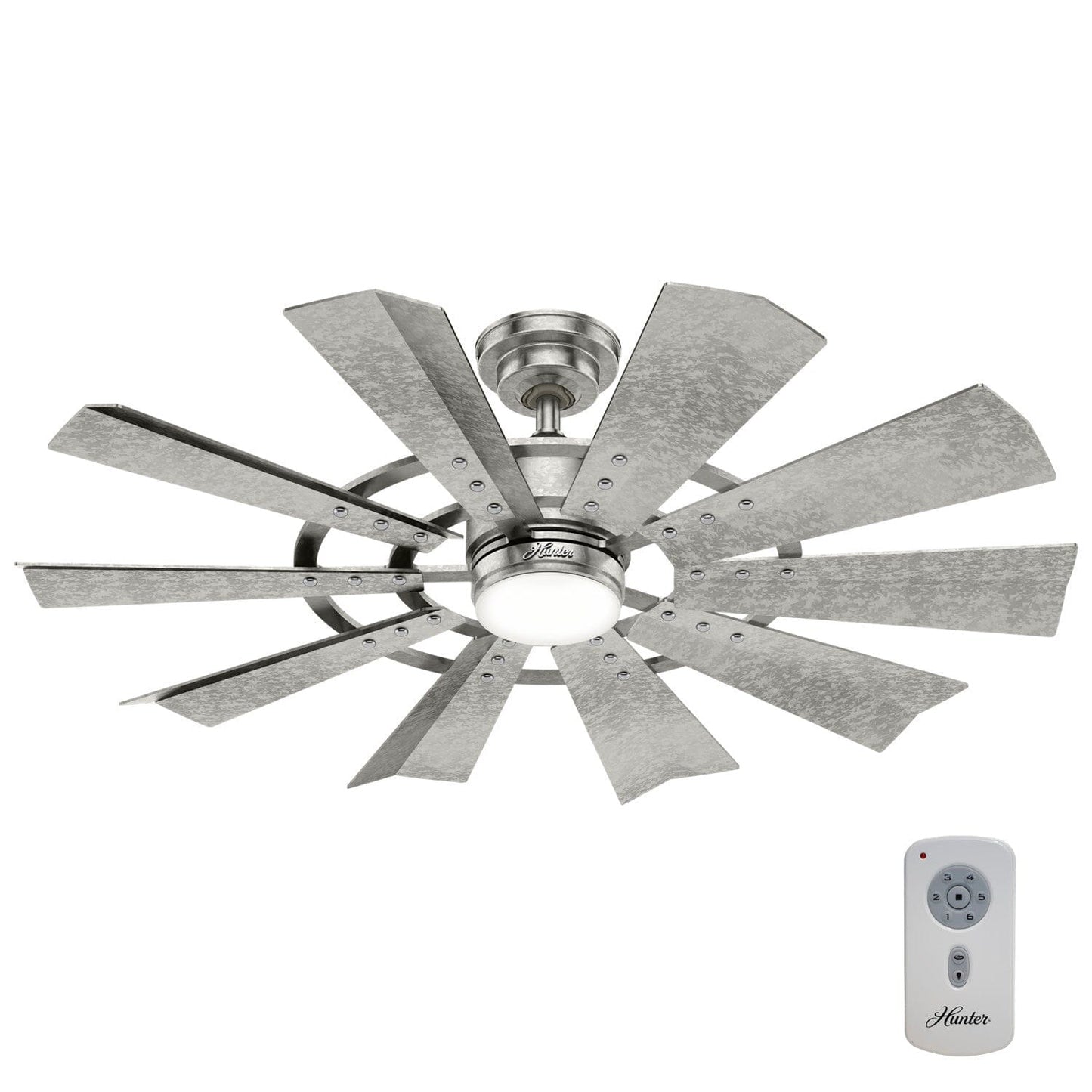 Crescent Falls Outdoor with LED Light 44 inch Ceiling Fans Hunter Galvanized - Galvanized 