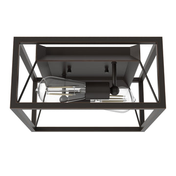 Doherty Flush Mount 2 Light Lighting Hunter Onyx Bengal 
