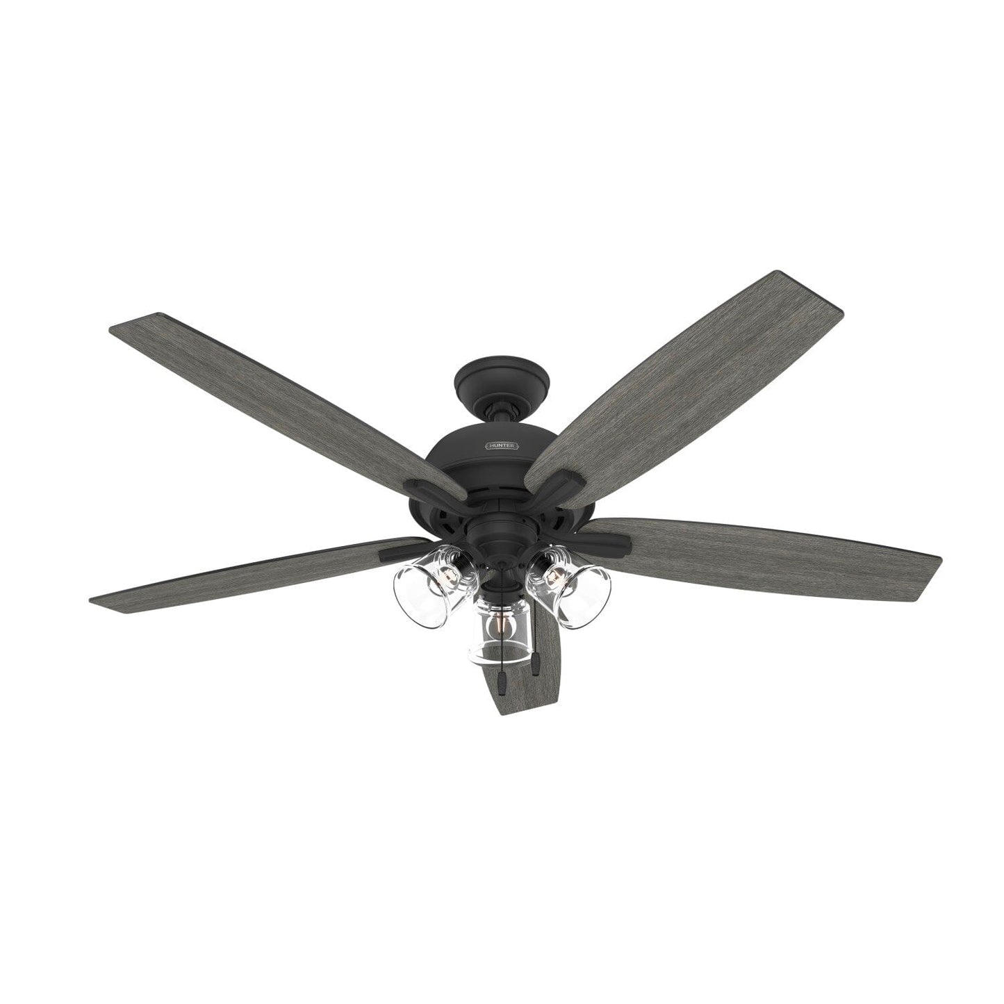 Dondra with 3 Lights 60 inch Ceiling Fans Hunter Matte Black - Greyed Walnut 