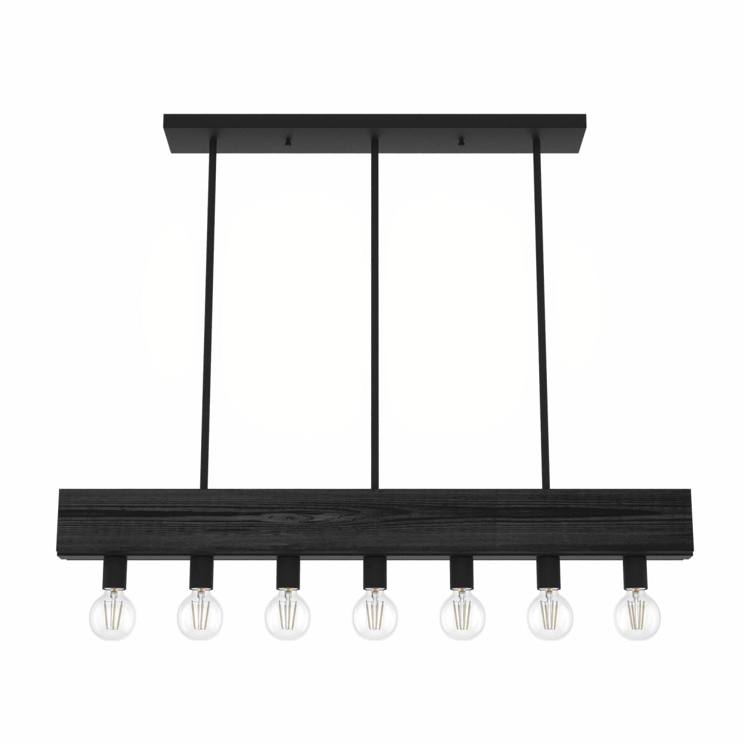 Black iron discount linear chandelier