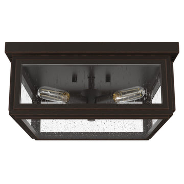 Felippe 4 Light Flush Mount Lighting Hunter Onyx Bengal - Seeded 