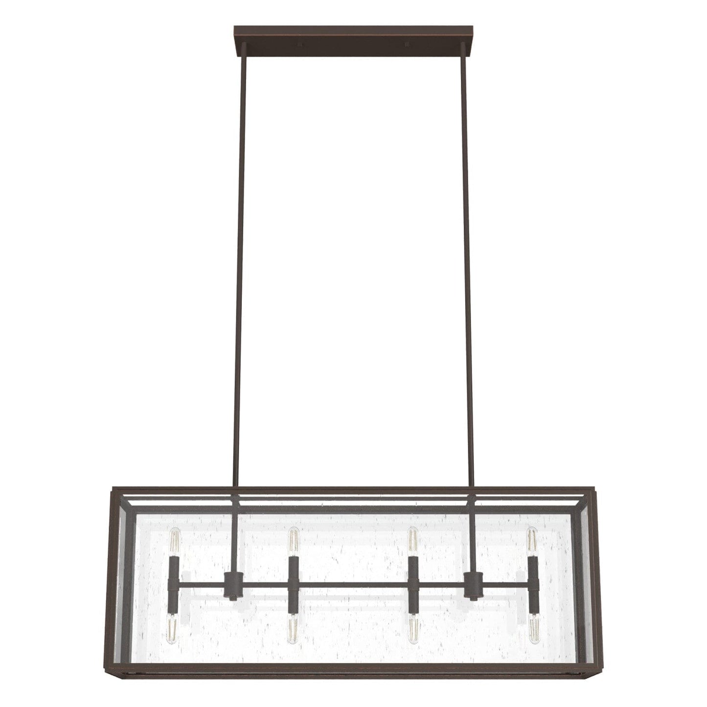 Felippe 8 Light Linear Chandelier Lighting Hunter Onyx Bengal - Seeded 