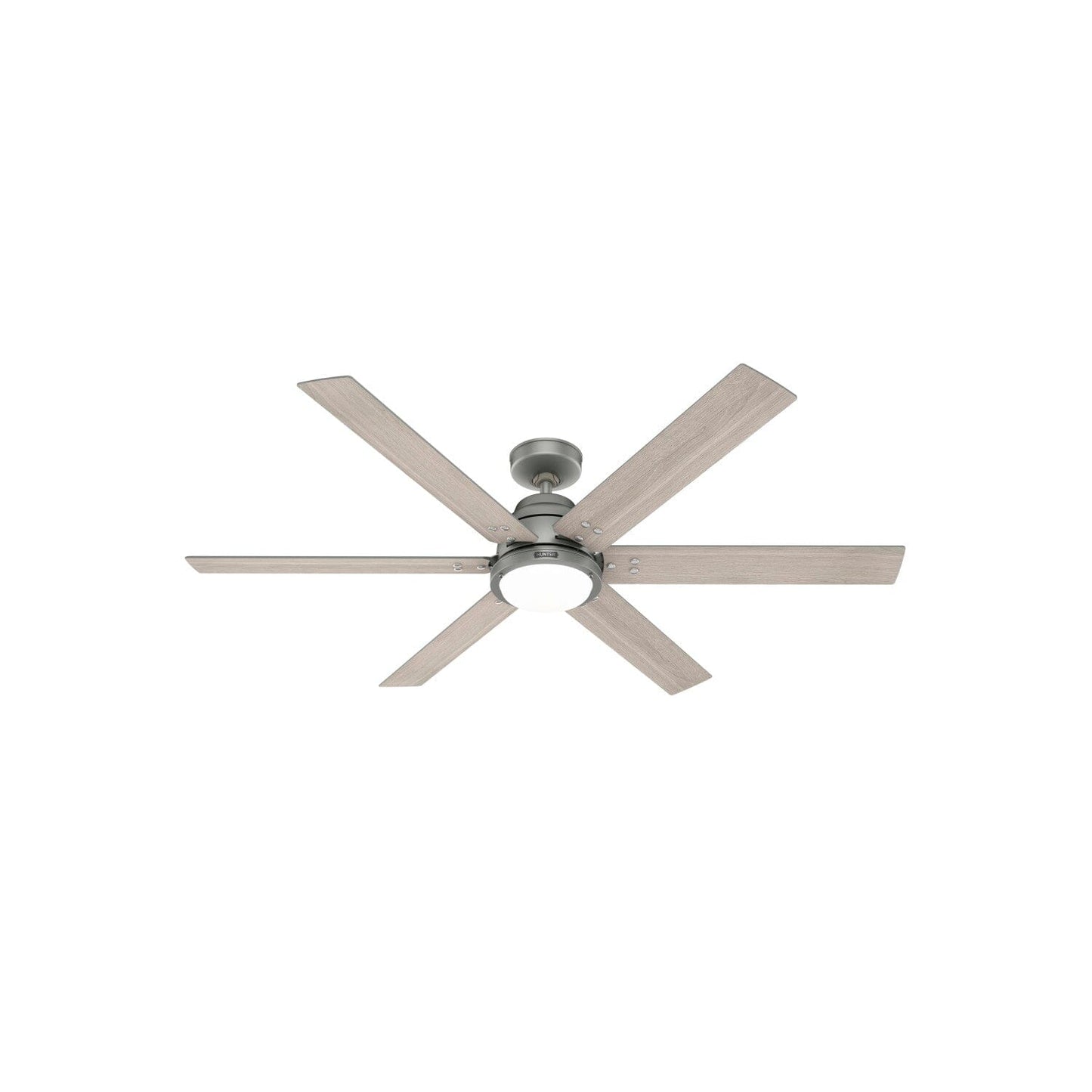 Gravity ENERGY STAR with LED light 60 inch with Remote Ceiling Fans Hunter Matte Silver - Light Gray Oak 