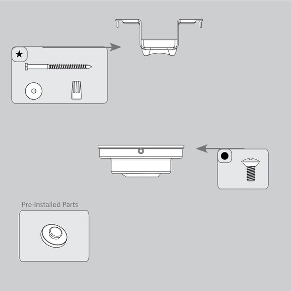 Hanging System-Matte Black - K554401119 Service Parts Casablanca 