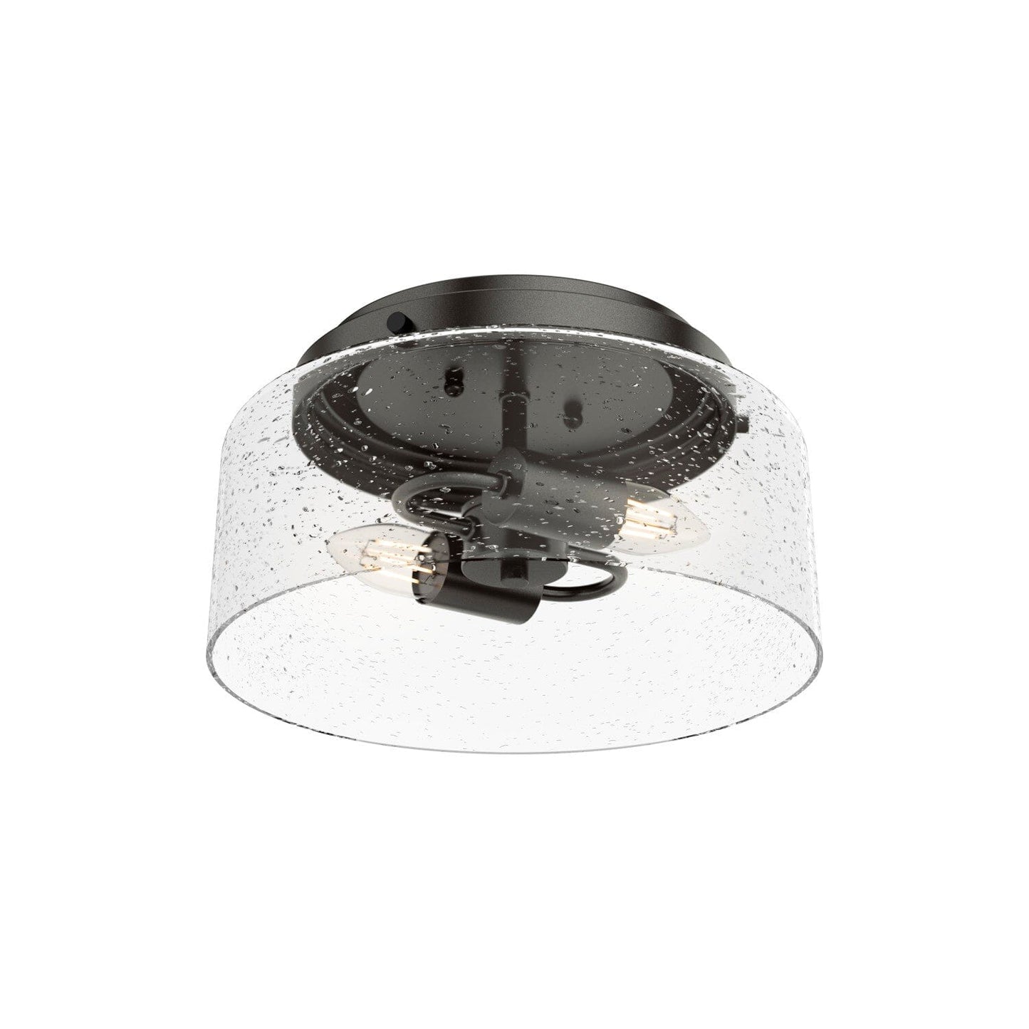 Hartland 2 Light Flush Mount Lighting Hunter Noble Bronze - Seeded 