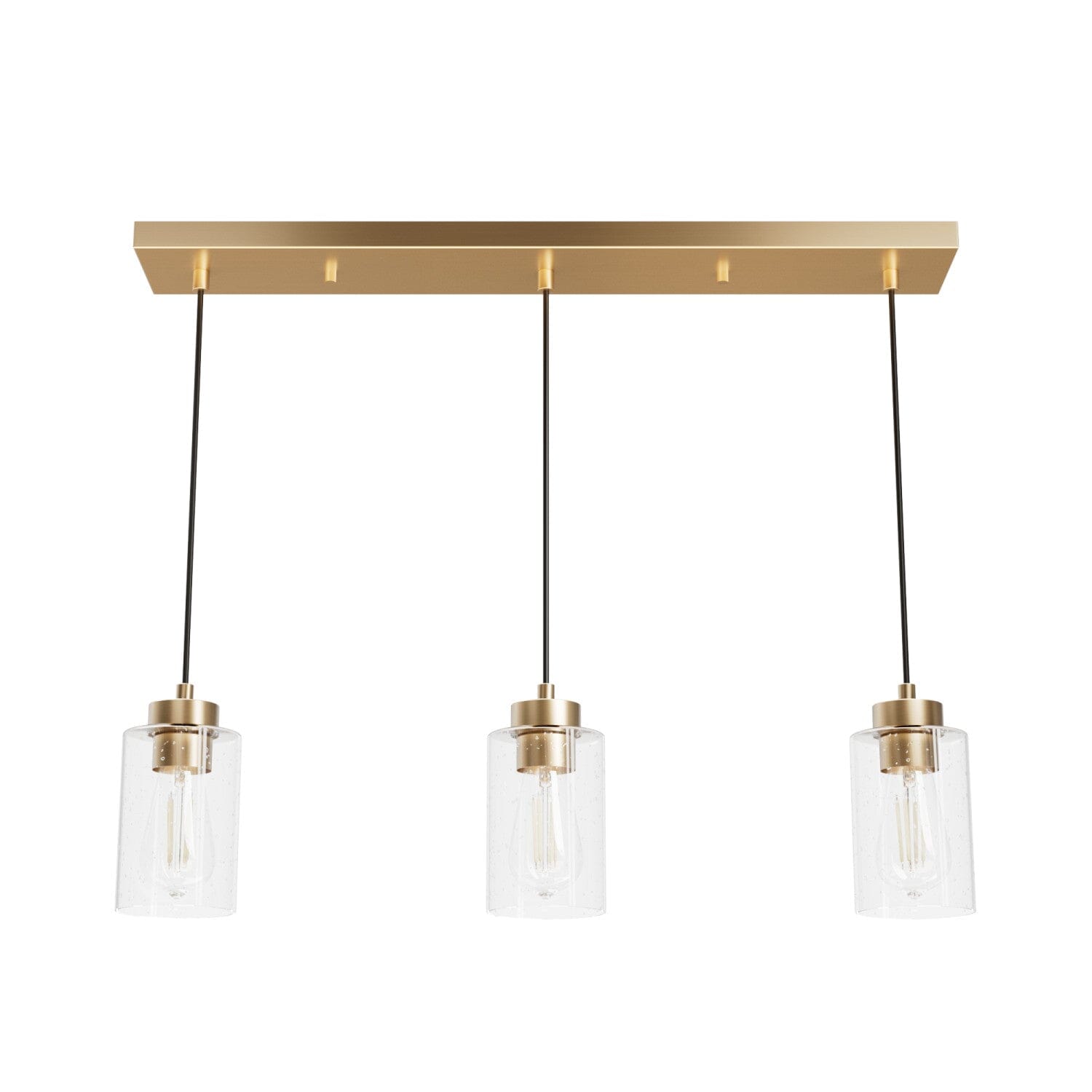 Hunter 13068 Hartland 3 Light Linear Cluster Brushed Nickel