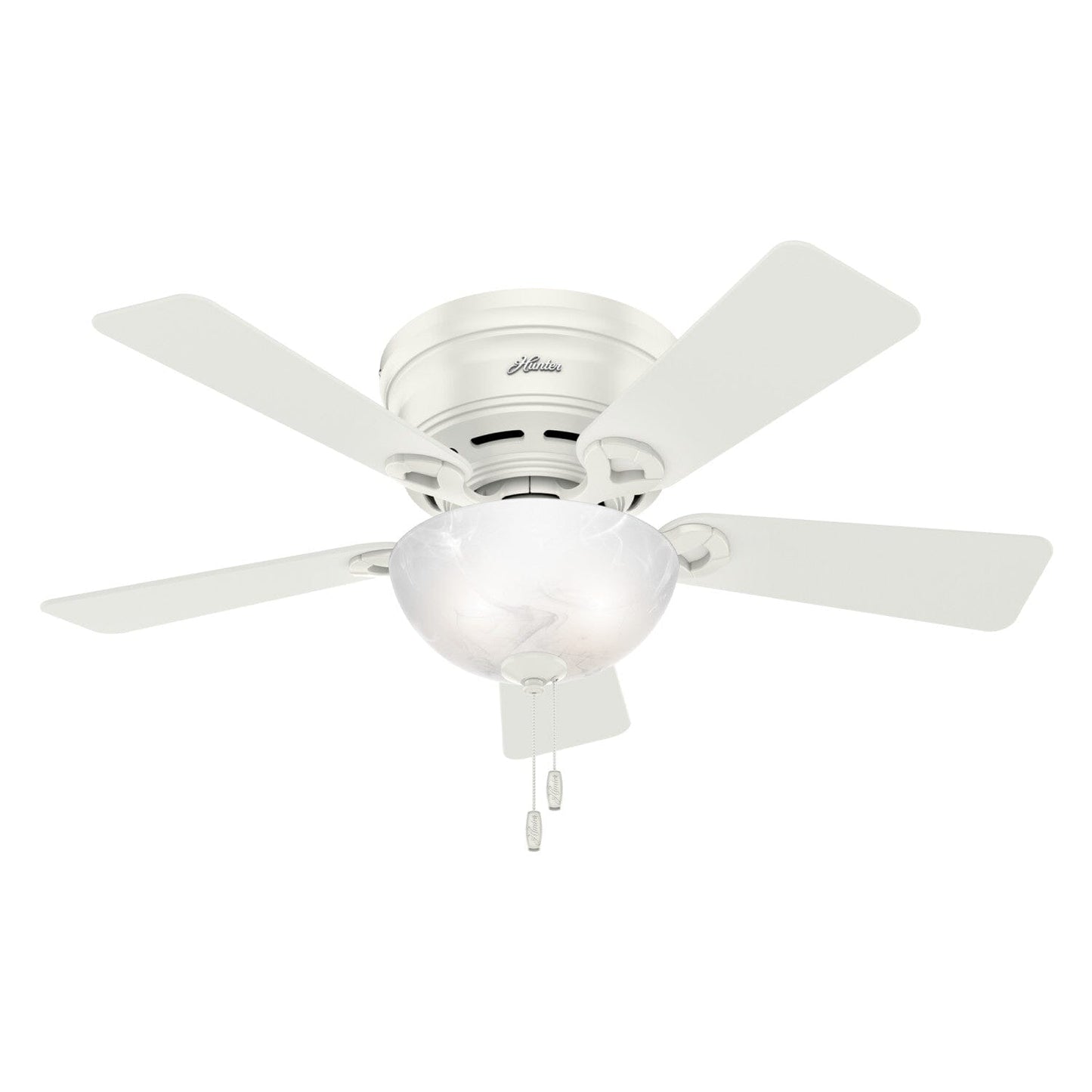 Haskell Low Profile with Light 42 inch Ceiling Fans Hunter Fresh White - Fresh White 