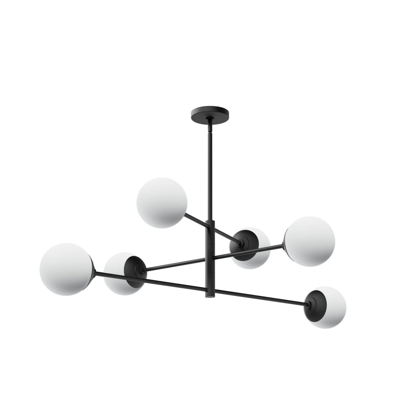 Hepburn 6 Light Extra Large 48 Inch Chandelier Lighting Hunter Matte Black - Cased White 