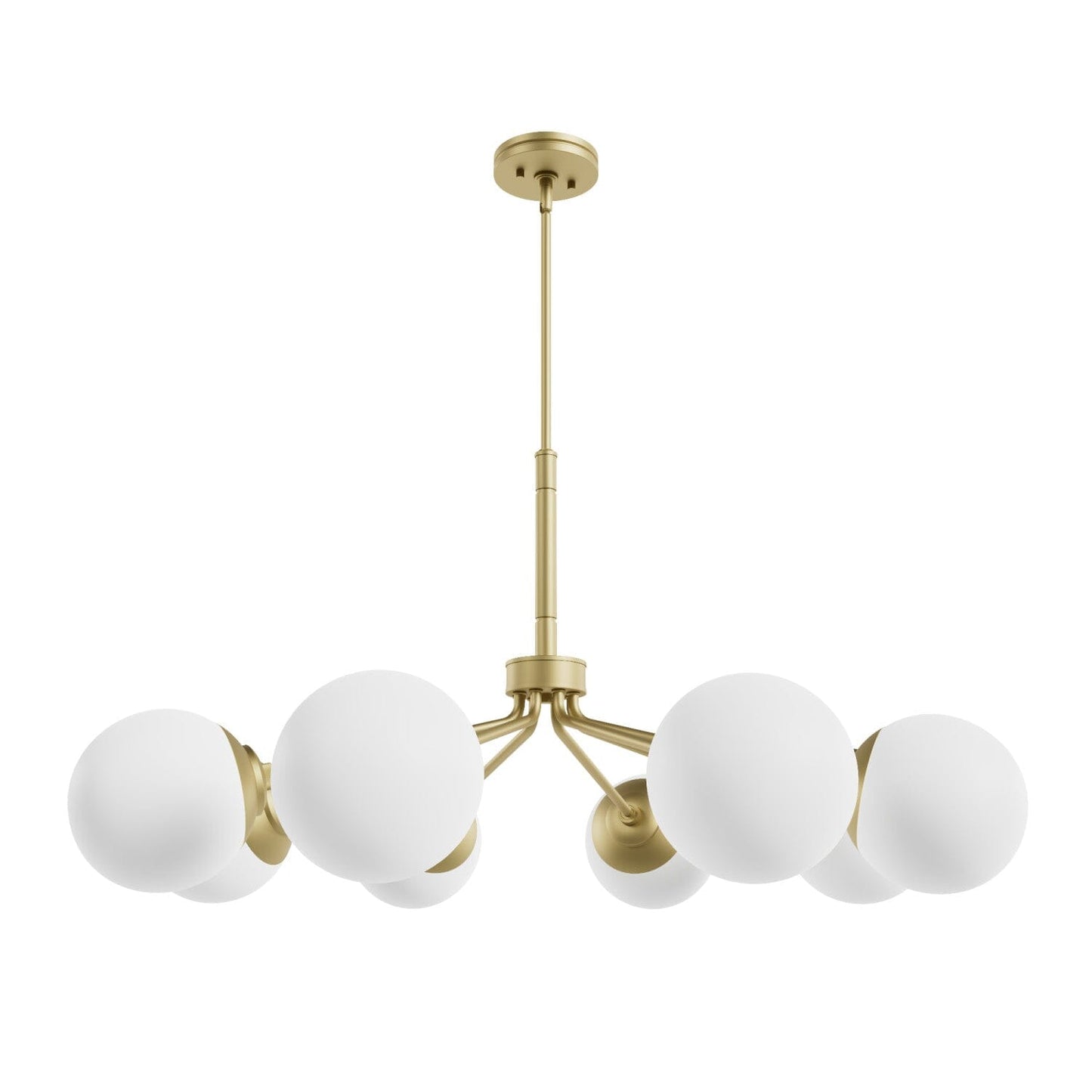 Hepburn Chandelier 8 Light Lighting Hunter Modern Brass - Cased White 