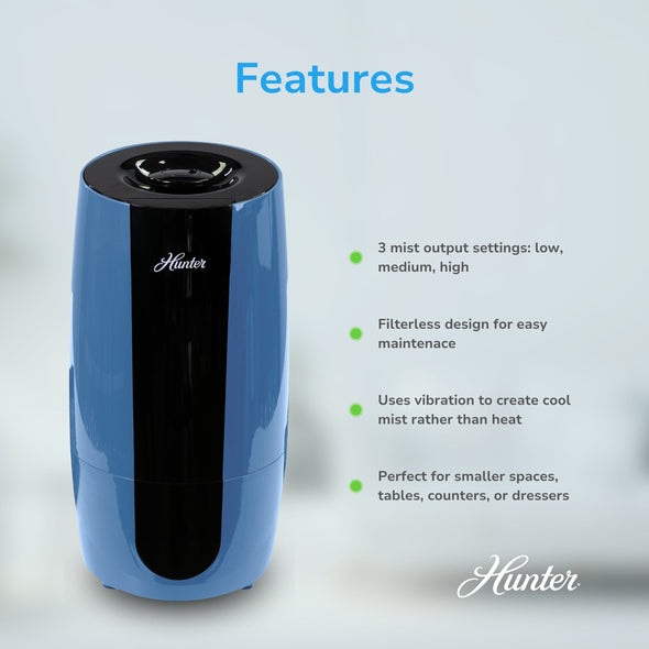 Aspire Cool Mist 0.7 Gal Ultrasonic Humidifier HHU475 Home & Garden > Household Appliances > Climate Control Appliances > Humidifiers Hunter Pure Air 