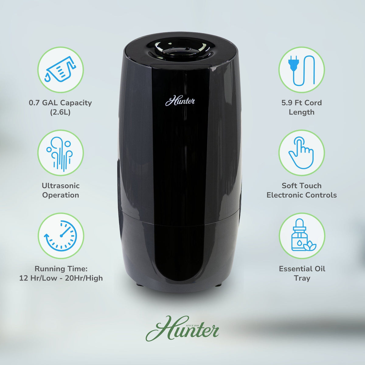 Aspire Cool Mist 0.7 Gal Ultrasonic Humidifier HHU475 Home & Garden > Household Appliances > Climate Control Appliances > Humidifiers Hunter Pure Air 