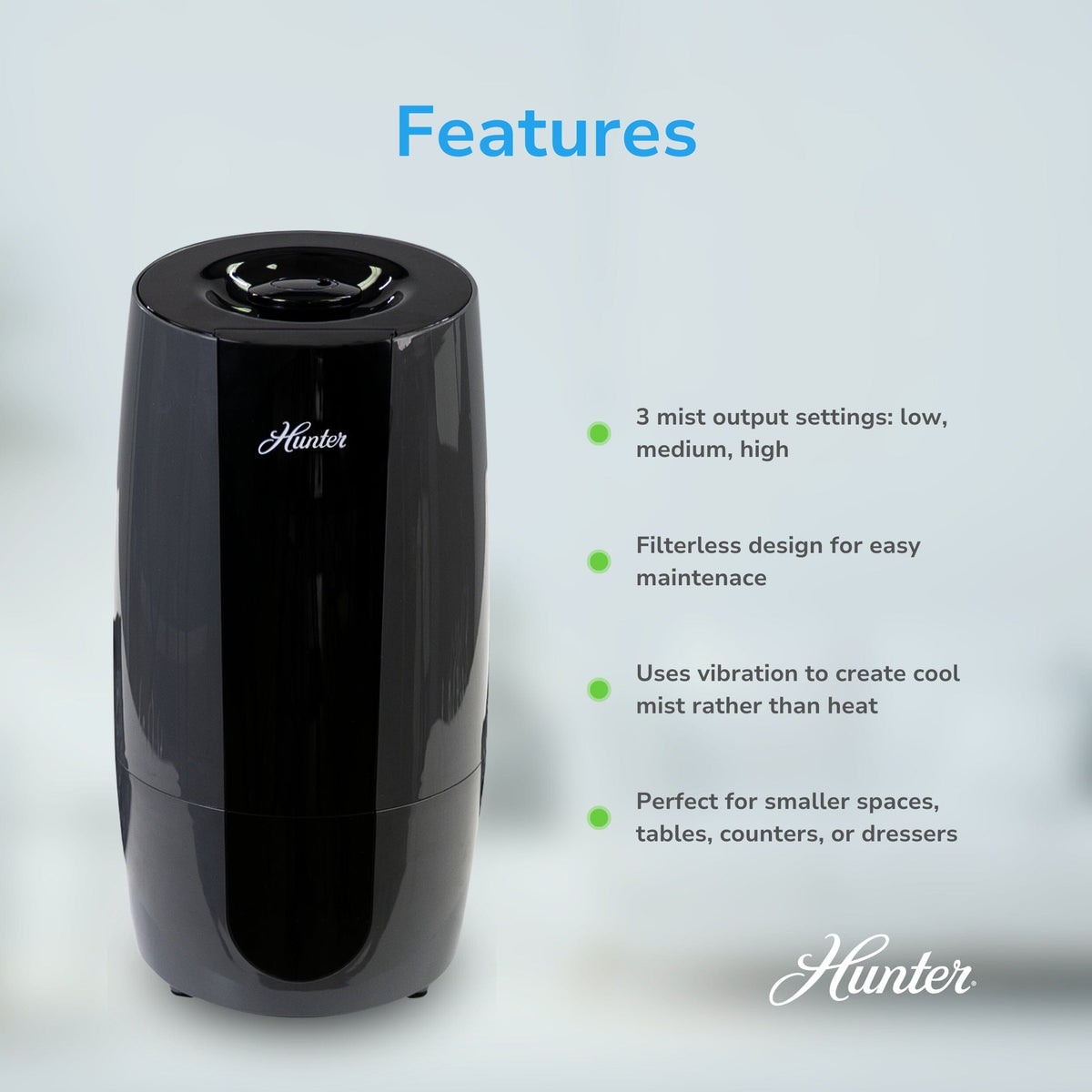 Aspire Cool Mist 0.7 Gal Ultrasonic Humidifier HHU475 Home & Garden > Household Appliances > Climate Control Appliances > Humidifiers Hunter Pure Air 