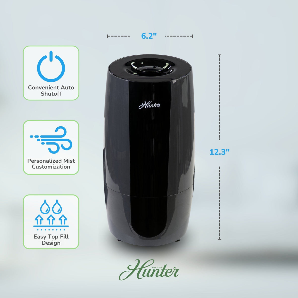 Aspire Cool Mist 0.7 Gal Ultrasonic Humidifier HHU475 Home & Garden > Household Appliances > Climate Control Appliances > Humidifiers Hunter Pure Air 