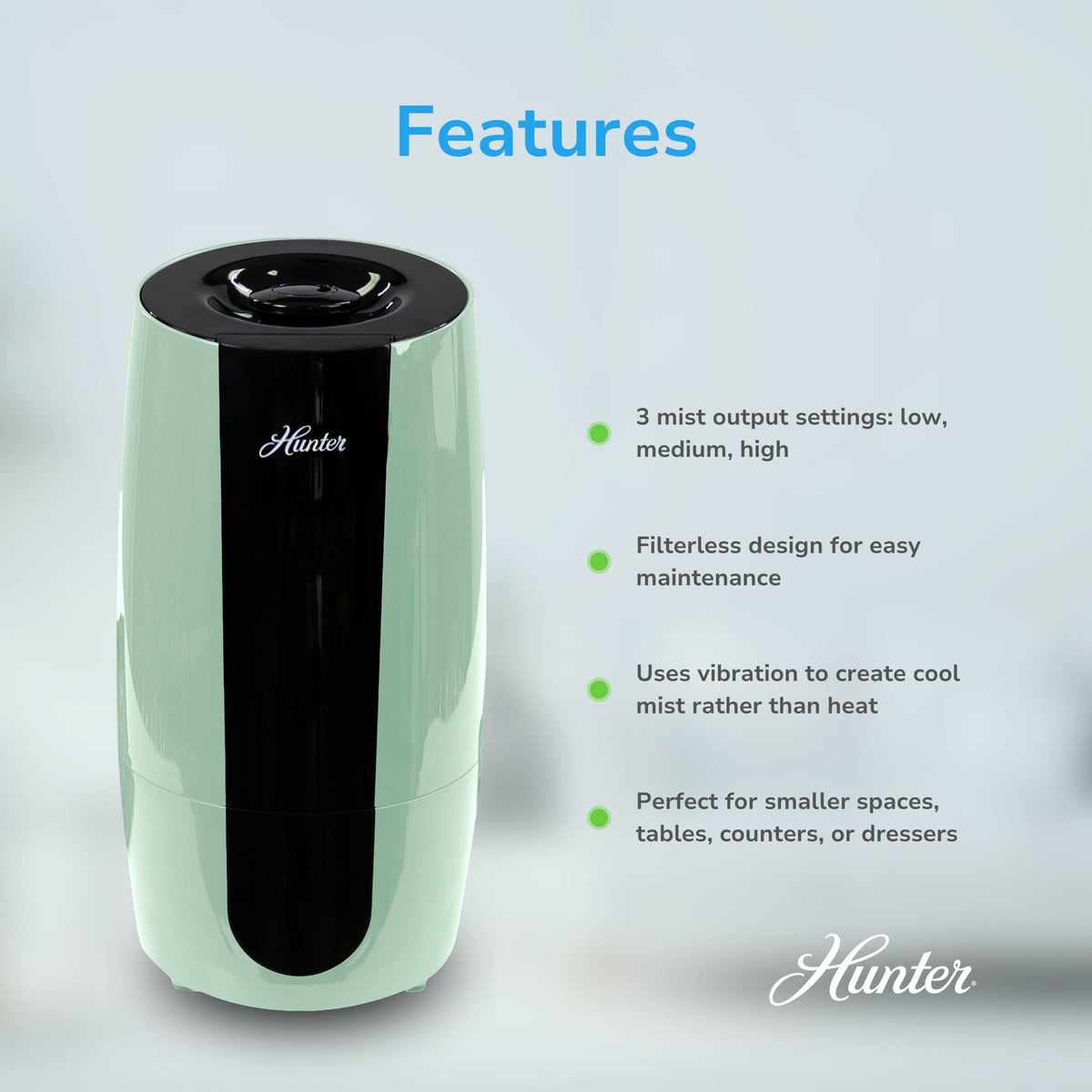 Aspire Cool Mist 0.7 Gal Ultrasonic Humidifier HHU475 Home & Garden > Household Appliances > Climate Control Appliances > Humidifiers Hunter Pure Air 