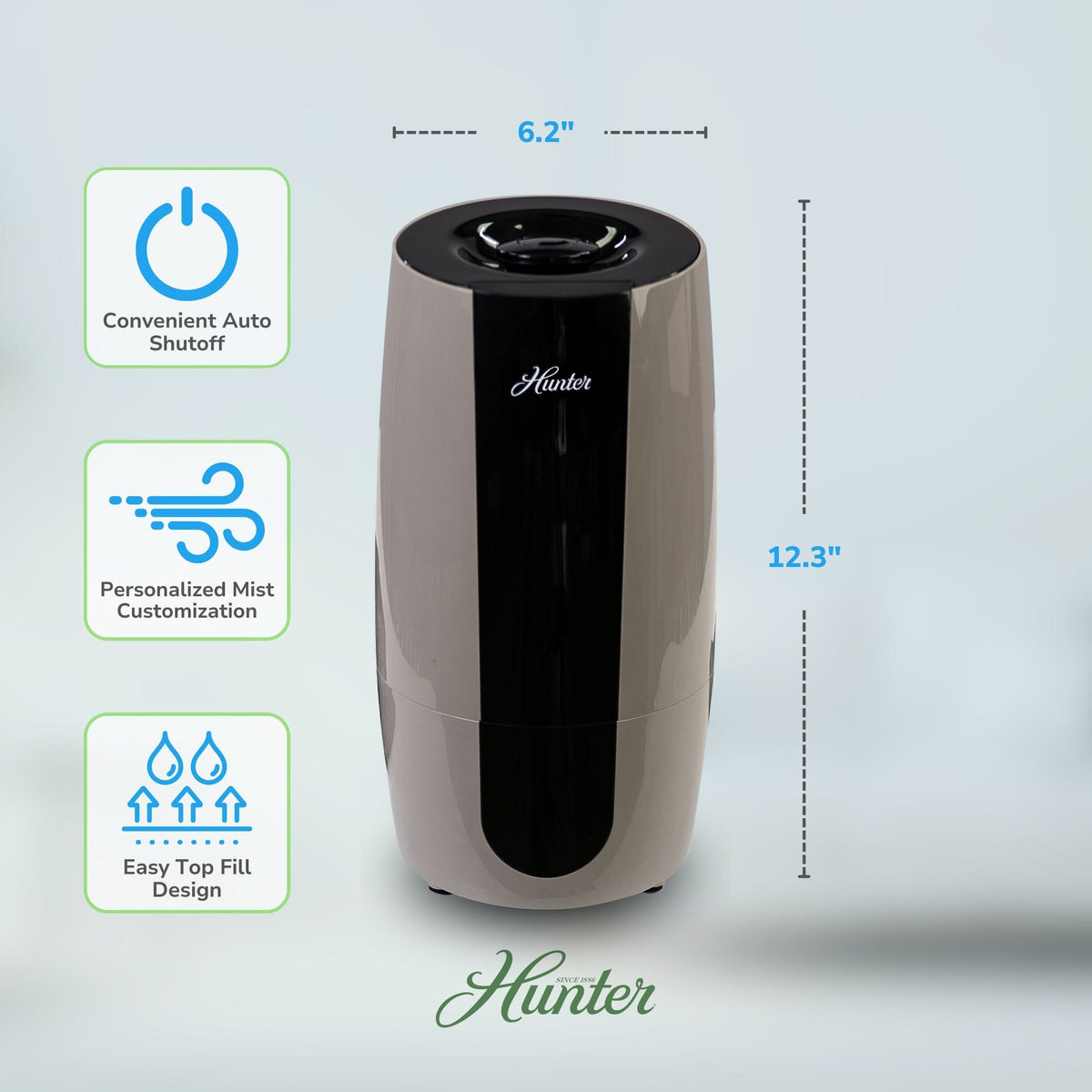 Aspire Cool Mist 0.7 Gal Ultrasonic Humidifier HHU475 Home & Garden > Household Appliances > Climate Control Appliances > Humidifiers Hunter Pure Air 