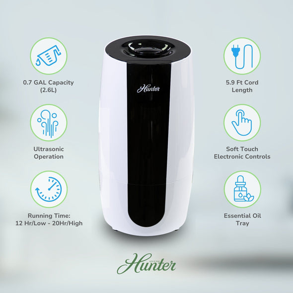 Aspire Cool Mist 0.7 Gal Ultrasonic Humidifier HHU475 Home & Garden > Household Appliances > Climate Control Appliances > Humidifiers Hunter Pure Air 