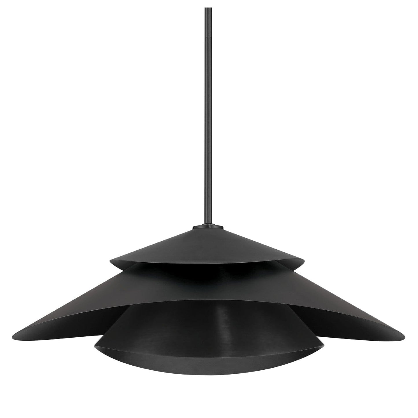 Hiro 1 Light Extra Large 24 Inch Pendant Lighting Hunter Matte Black 