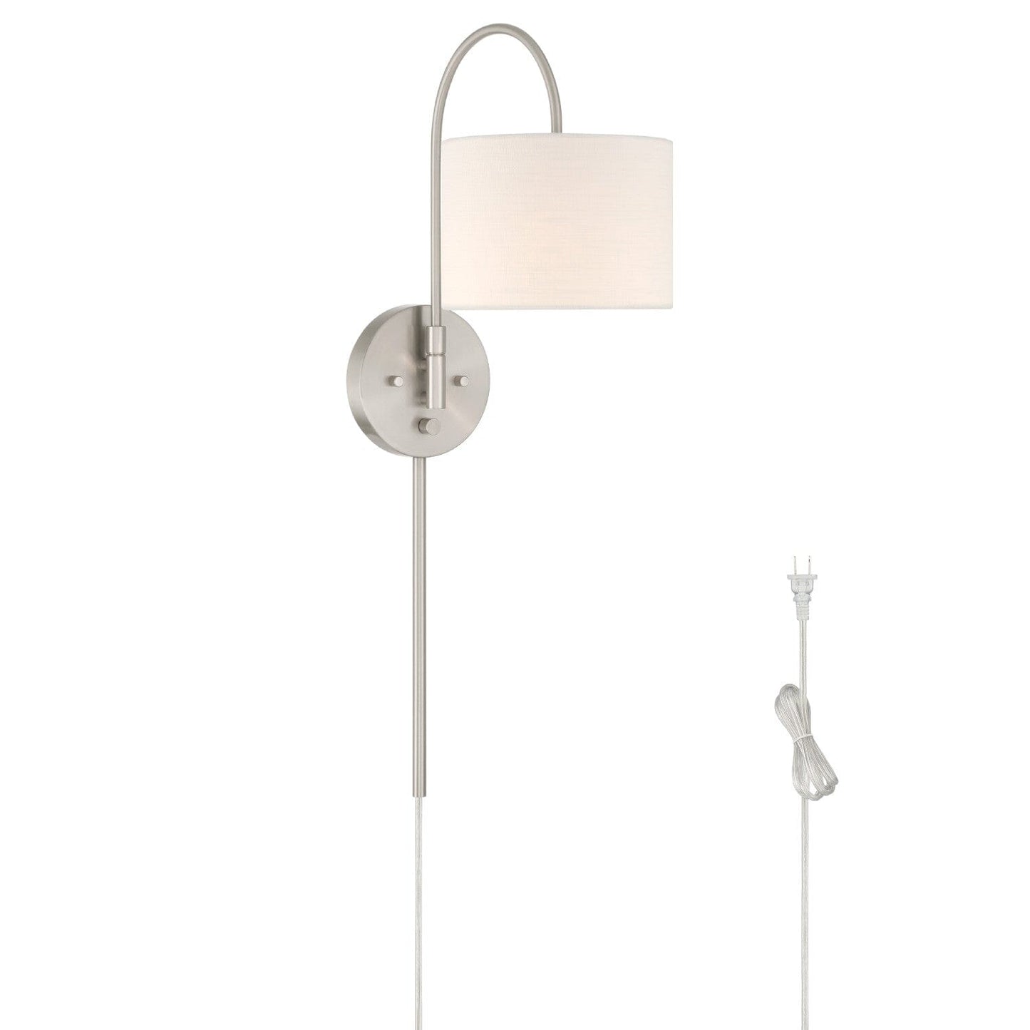 Horizon 1 Light Large 8 Inch Pin up Sconce Lighting Hunter Brushed Nickel 