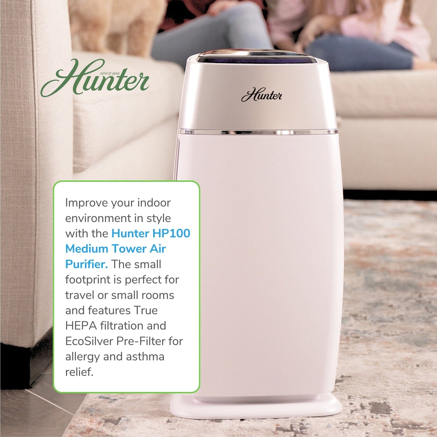 Medium Tower Air Purifier HP100 Service Parts Hunter Pure Air 