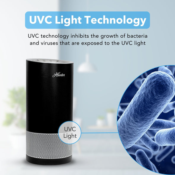 Hunter Fan HP450UV True HEPA UVC Light Technology Air Purifier Collective Hunter Pure Air 