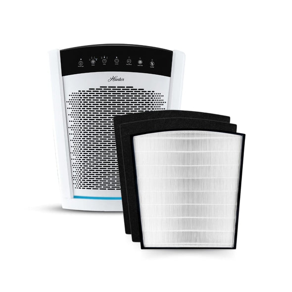 HP850UV Large UVC Multi-Room Console Air Purifier Collective Hunter Pure Air Value Pack White 