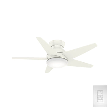 Isotope Low Profile with LED Light 44 inch Ceiling Fans Casablanca Fresh White - Fresh White 