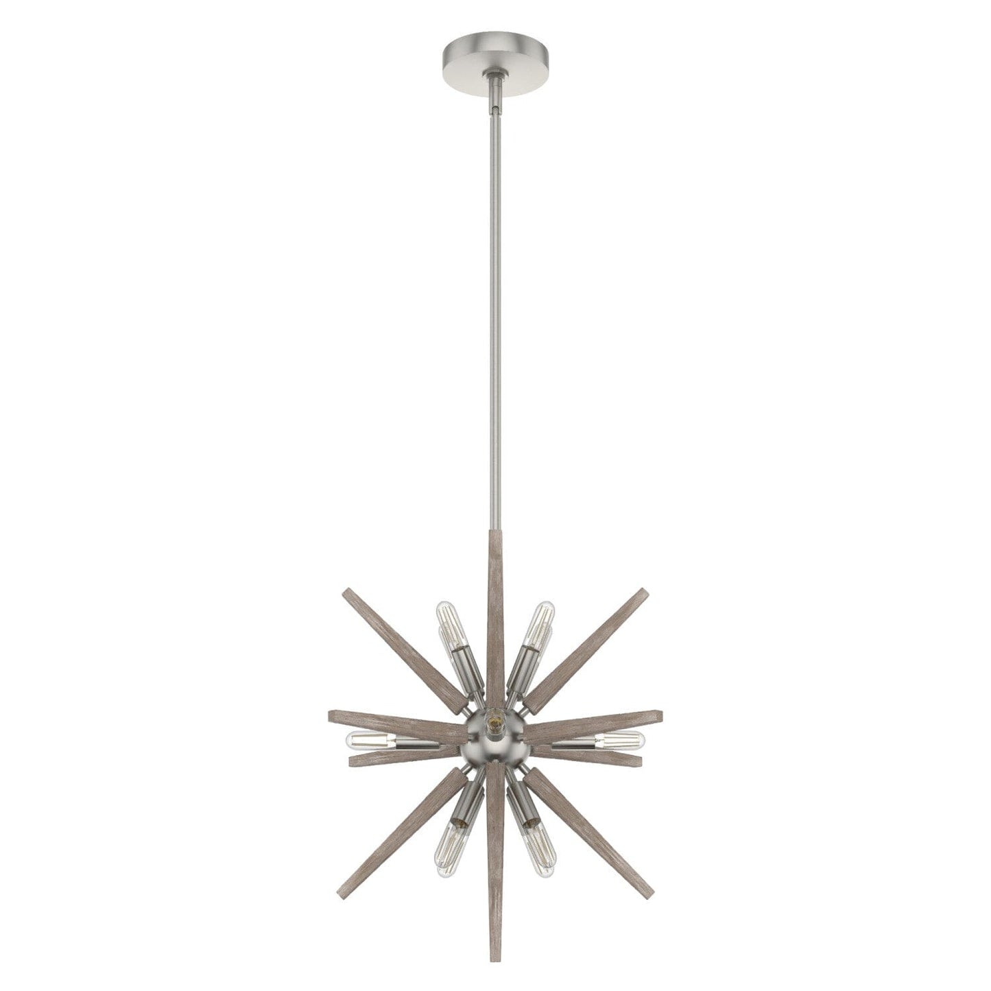 Jupiter Star 12 Light Pendant 18 inch Lighting Hunter Brushed Nickel 