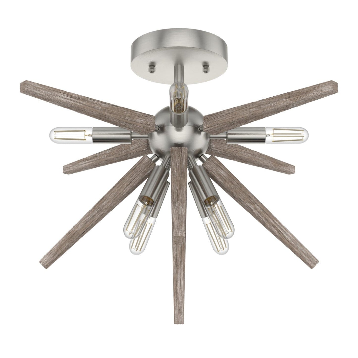 Jupiter Star Semi-Flush Mount Lighting Hunter Brushed Nickel 
