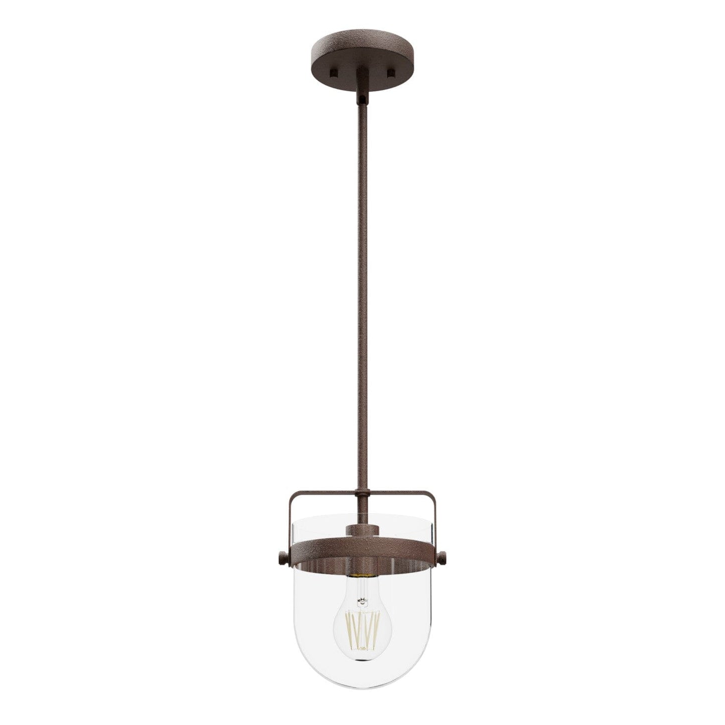 Karloff Pendant Lighting Hunter Textured Rust - Clear 