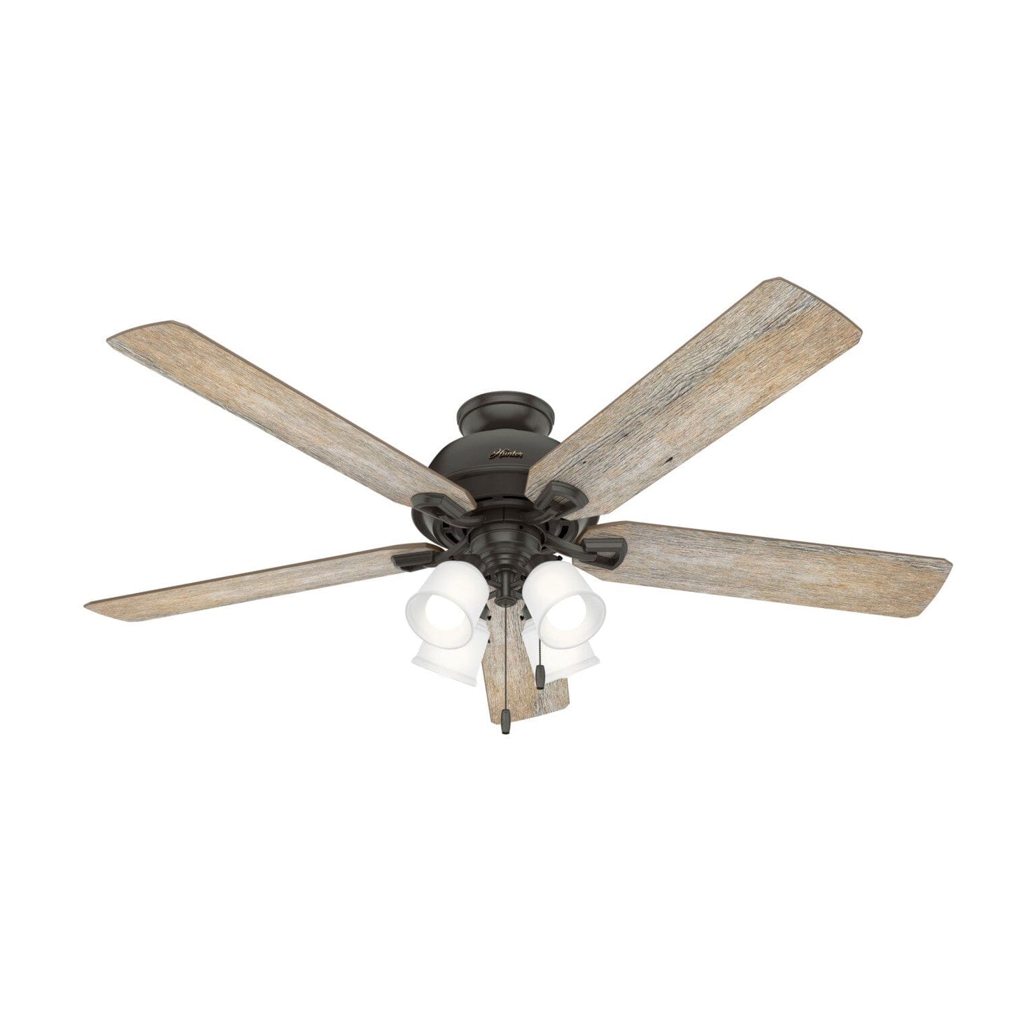 Kenilworth with LED 60 in Ceiling Fans Hunter Noble Bronze - Barnwood 