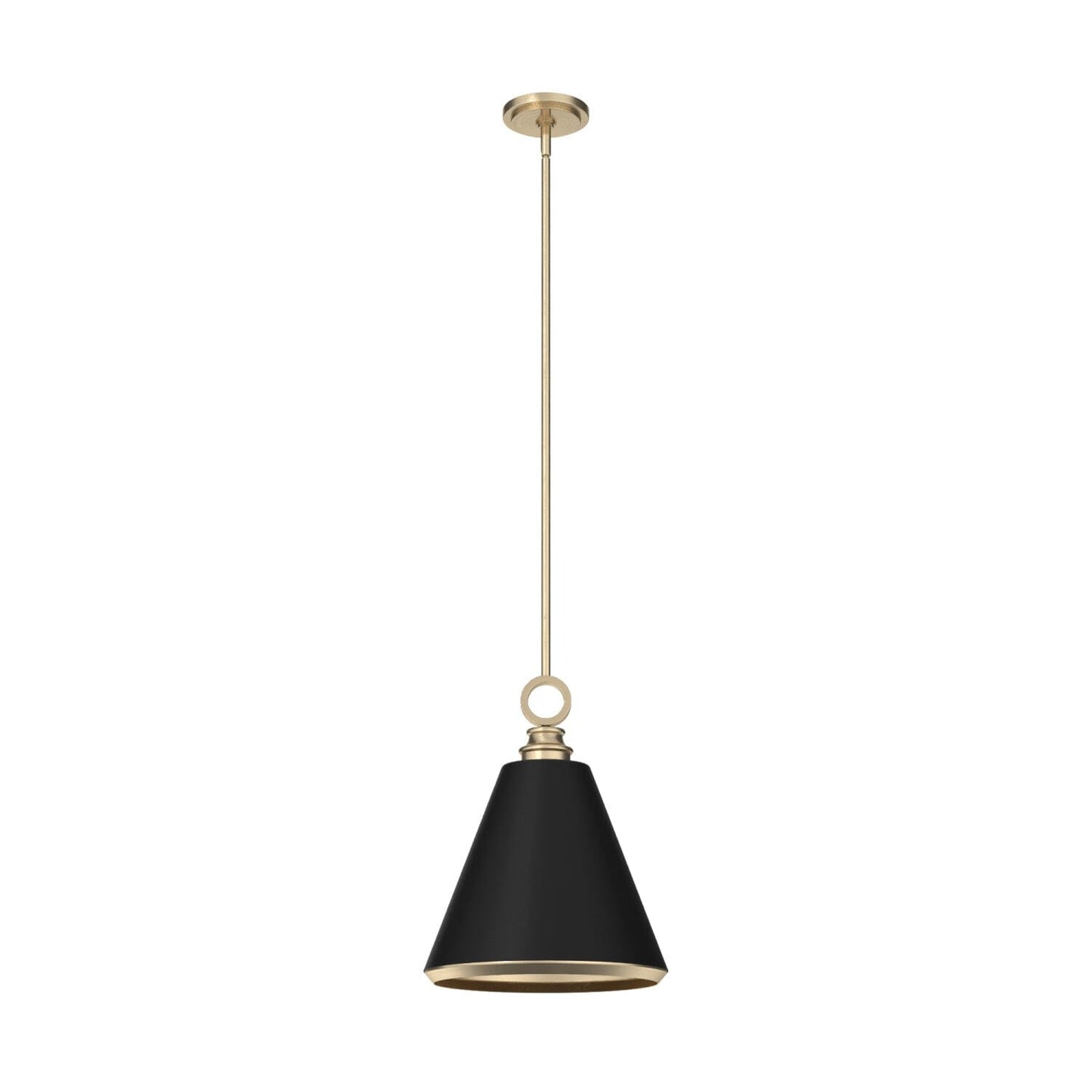 Klein 1 Light Metal 13 inch Pendant Lighting Hunter Alturas Gold - Flat Matte Black 