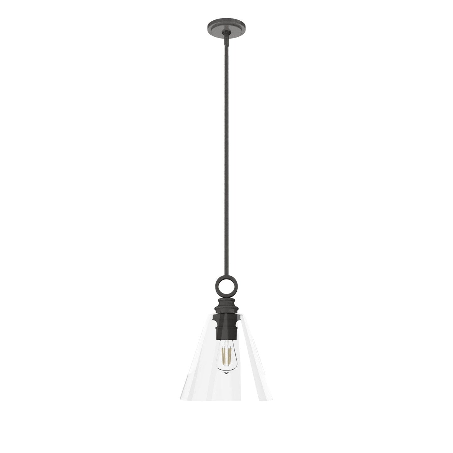 Klein Glass Pendant 1 Light 12 inch Lighting Hunter Noble Bronze - Clear 