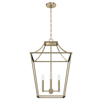 Laurel Ridge 4 Light Lantern Pendant 18 inch Lighting Hunter Alturas Gold 
