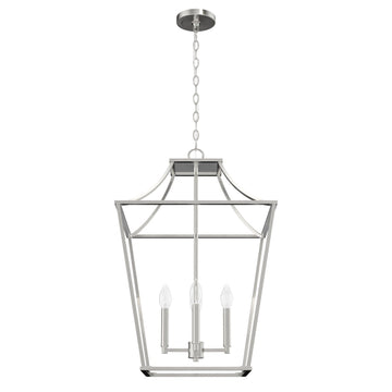 Laurel Ridge Lantern Pendant 4 Light 18 inch Lighting Hunter Brushed Nickel 