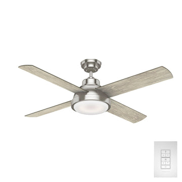 Levitt with LED Light 54 inch Ceiling Fans Casablanca Brushed Nickel - Brushing Barnwood 